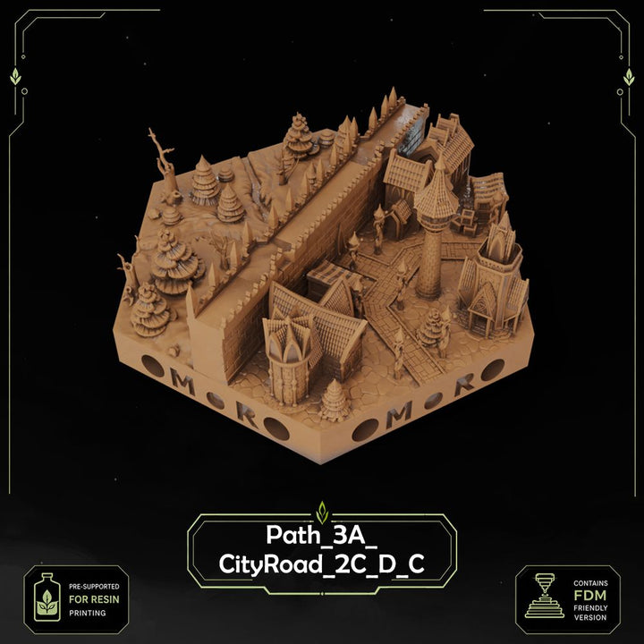Elven City Wall Tiles printable STL tile preview 13 — included tile image 13