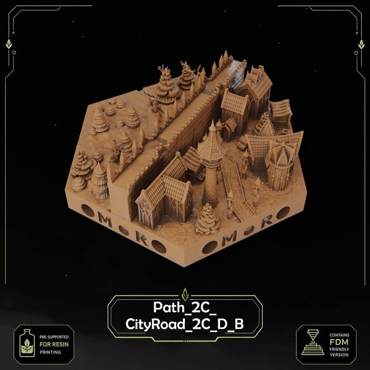 Elven City Wall Tiles printable STL tile preview 14 — included tile image 14