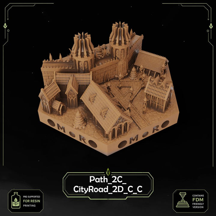 Elven City Wall Tiles printable STL tile preview 15 — included tile image 15