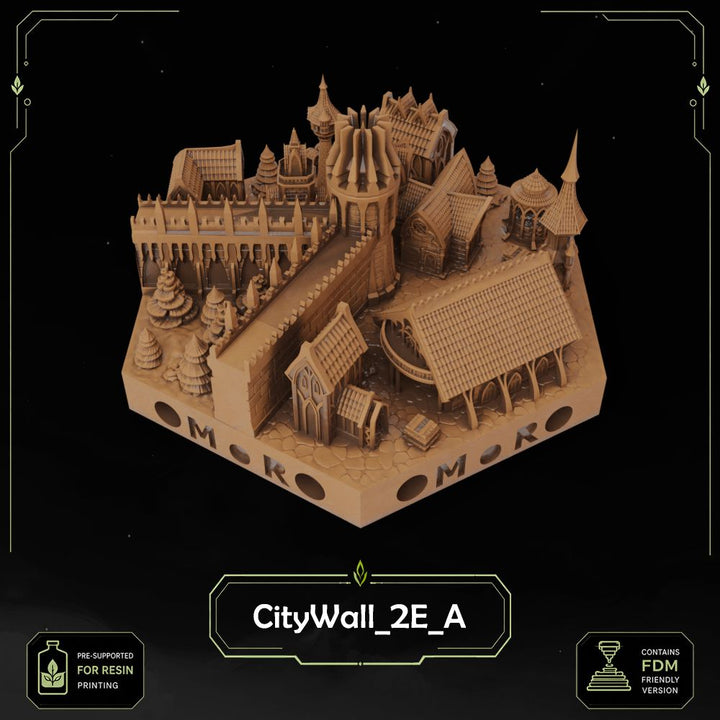 Elven City Wall Tiles printable STL tile preview 16 — included tile image 16