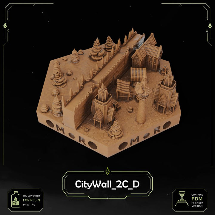 Elven City Wall Tiles printable STL tile preview 17 — included tile image 17