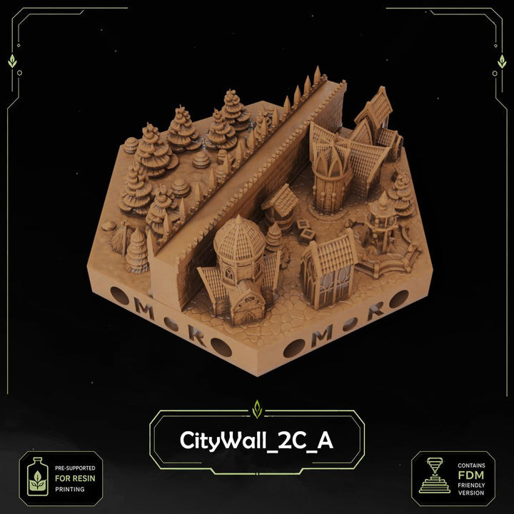 Elven City Wall Tiles printable STL tile preview 19 — included tile image 19