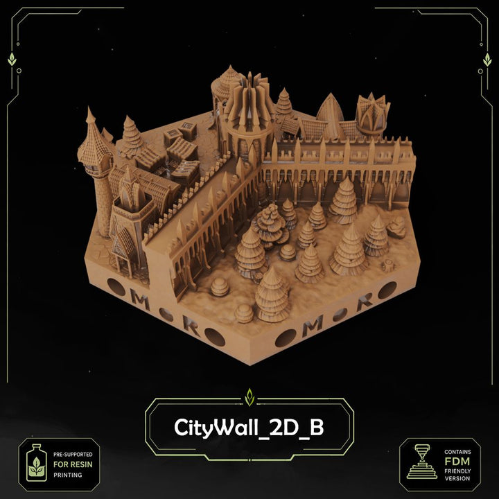 Elven City Wall Tiles printable STL tile preview 23 — included tile image 23