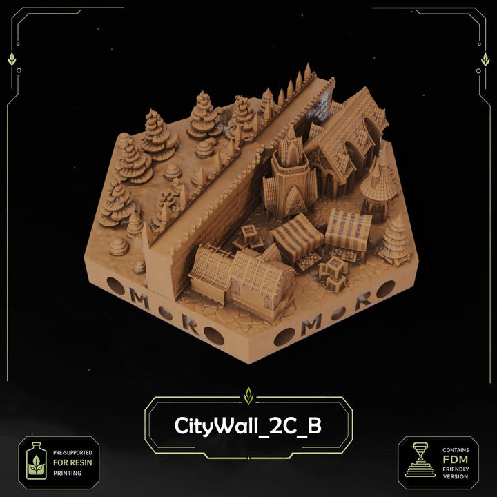 Elven City Wall Tiles printable STL tile preview 25 — included tile image 25