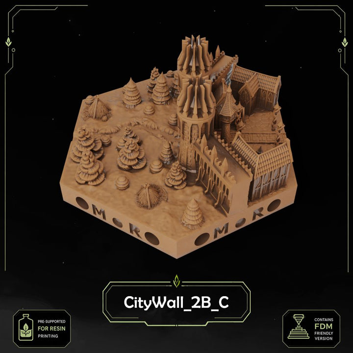 Elven City Wall Tiles printable STL tile preview 28 — included tile image 28