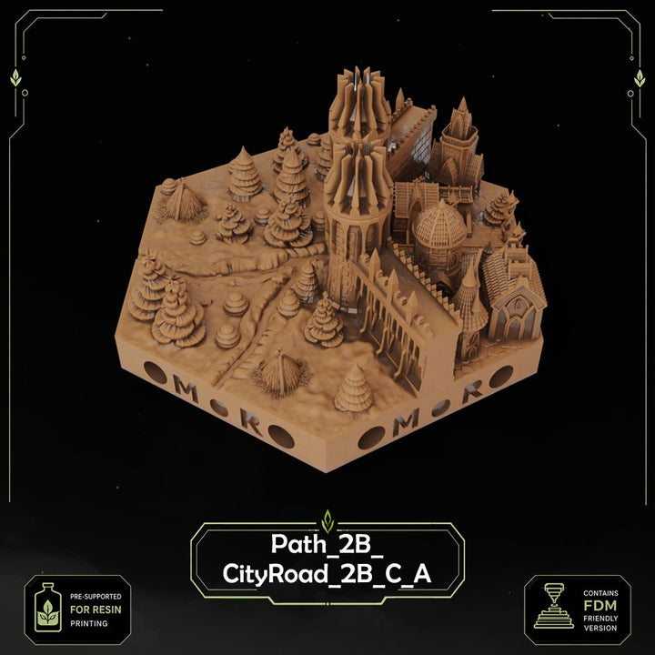 Elven City Wall Tiles printable STL tile preview 30 — included tile image 30