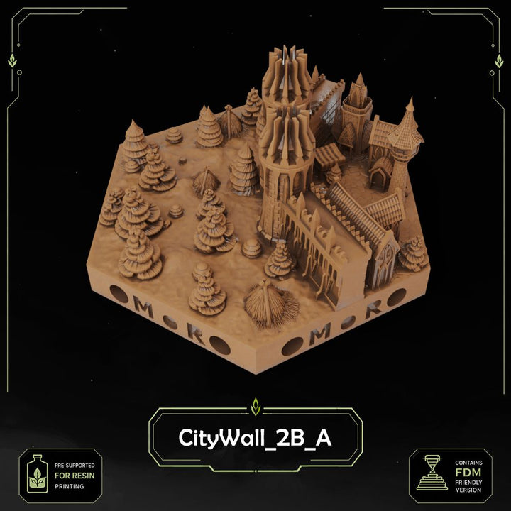 Elven City Wall Tiles printable STL tile preview 32 — included tile image 32