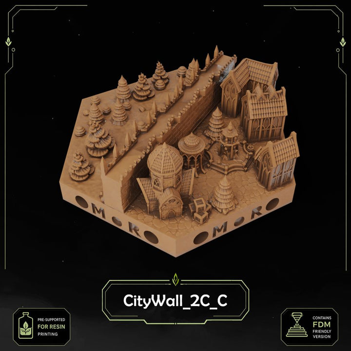 Elven City Wall Tiles printable STL tile preview 35 — included tile image 35