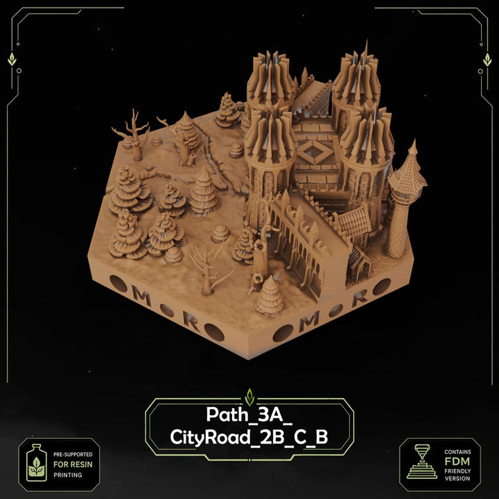 Elven City Wall Tiles printable STL tile preview 36 — included tile image 36