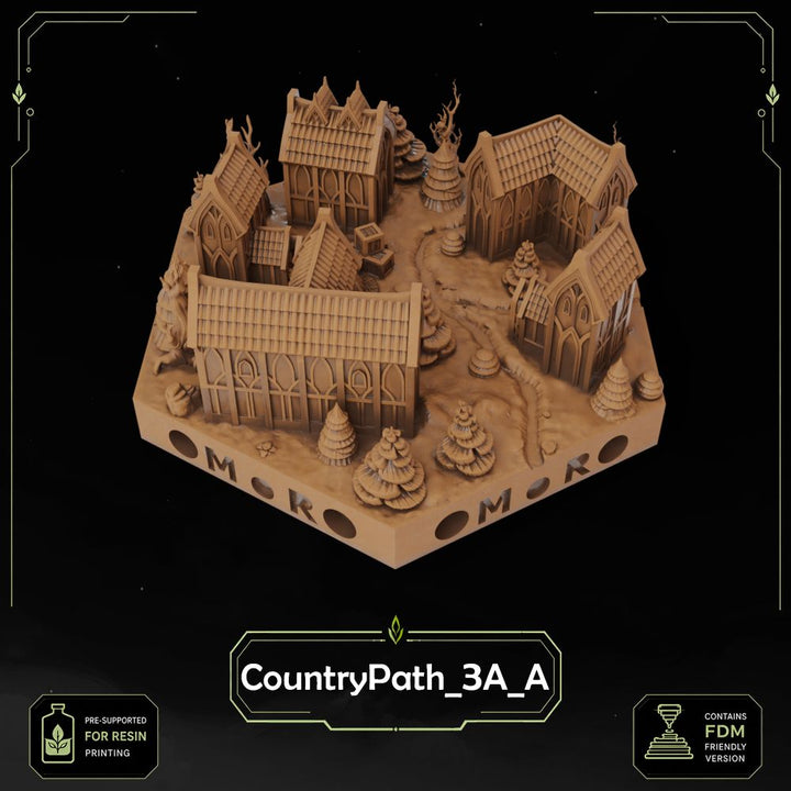 Elven Country Path Tiles printable STL tile preview 2 — included tile image 2