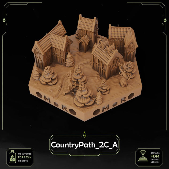 Elven Country Path Tiles printable STL tile preview 8 — included tile image 8
