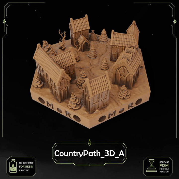 Elven Country Path Tiles printable STL tile preview 9 — included tile image 9