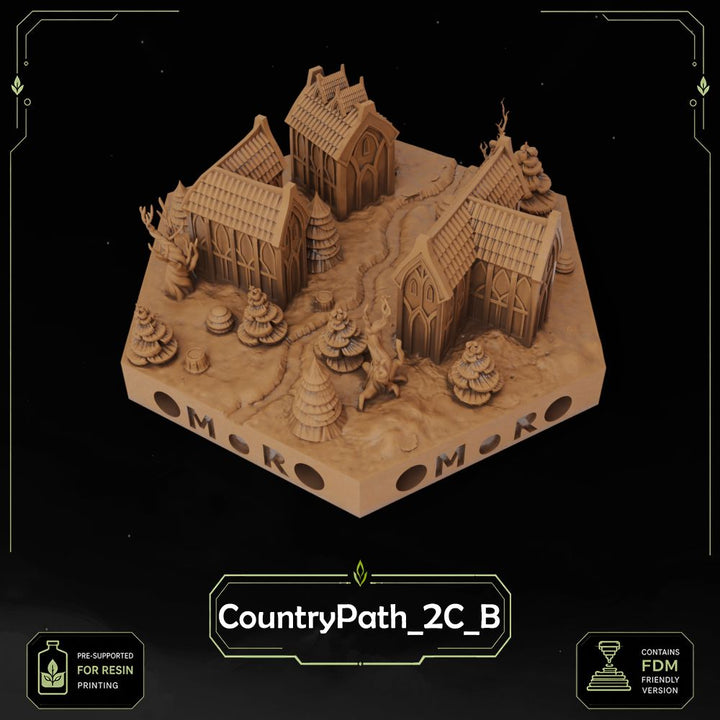 Elven Country Path Tiles printable STL tile preview 13 — included tile image 13