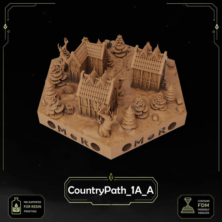 Elven Country Path Tiles printable STL tile preview 15 — included tile image 15