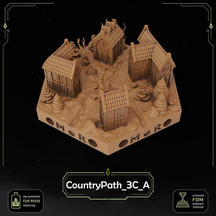 Elven Country Path Tiles printable STL tile preview 16 — included tile image 16