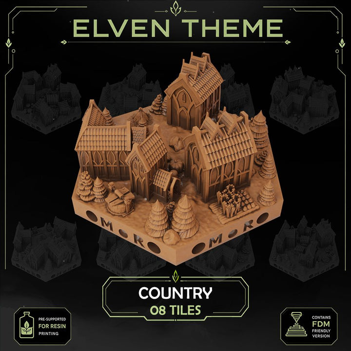 Elven Country Tiles printable STL tile preview 1 — included tile image 1