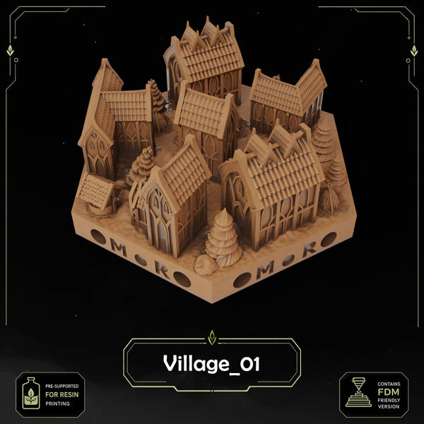 Elven Country Tiles printable STL tile preview 2