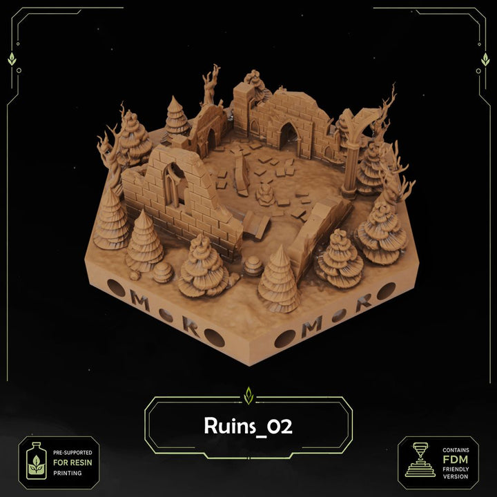 Elven Ruin Tiles printable STL tile preview 4 — included tile image 4