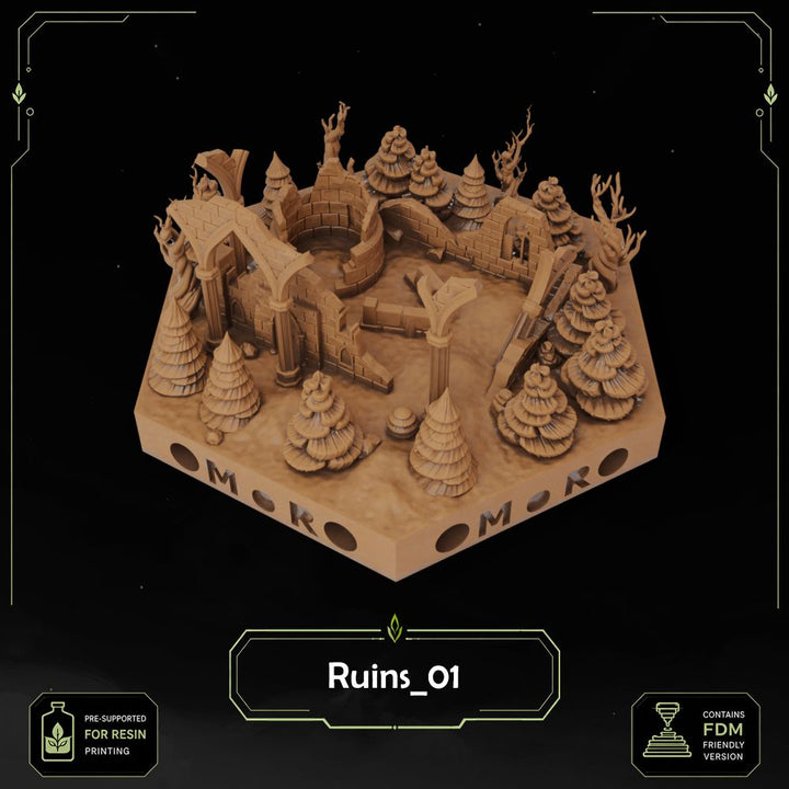 Elven Ruin Tiles printable STL tile preview 6 — included tile image 6