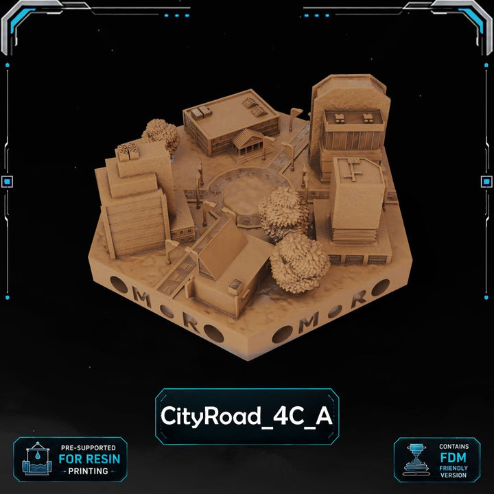 Modern City Road Tiles printable STL tile preview 7 — included tile image 7