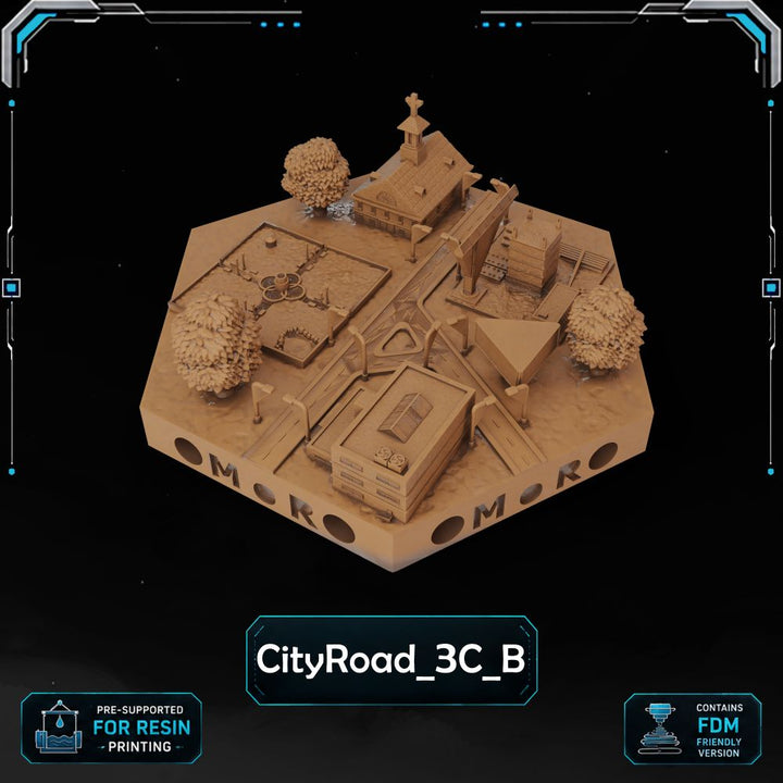 Modern City Road Tiles printable STL tile preview 10 — included tile image 10