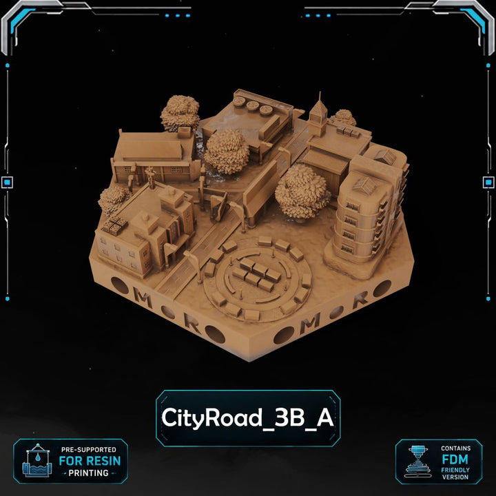 Modern City Road Tiles printable STL tile preview 11 — included tile image 11