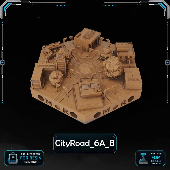 Modern City Road Tiles printable STL tile preview 12 — included tile image 12
