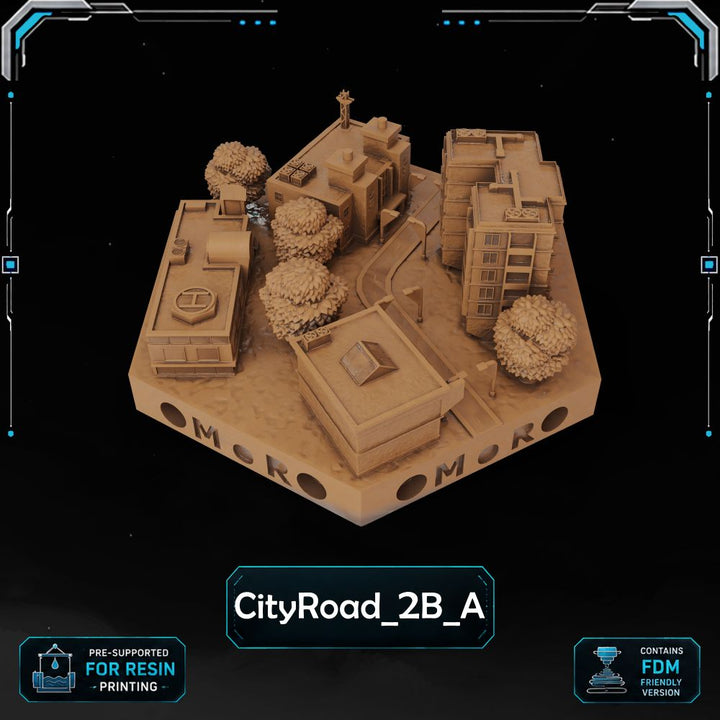 Modern City Road Tiles printable STL tile preview 13 — included tile image 13