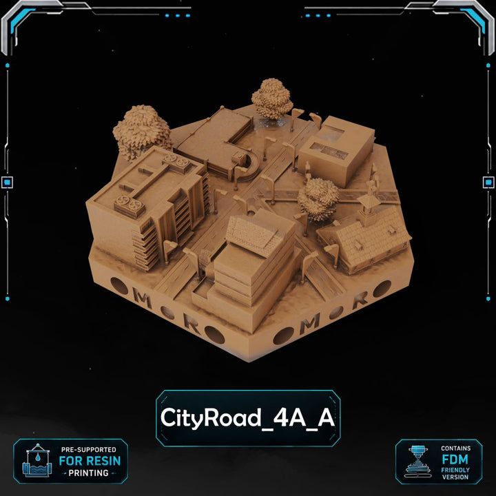 Modern City Road Tiles printable STL tile preview 15 — included tile image 15