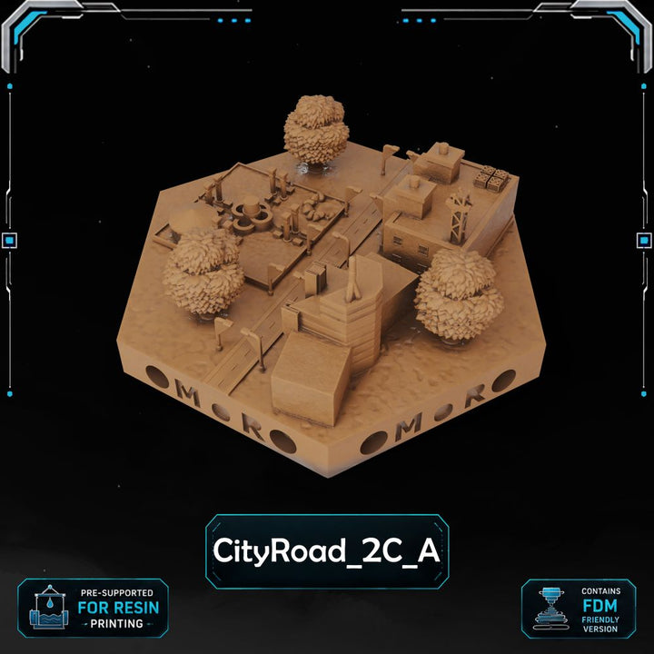 Modern City Road Tiles printable STL tile preview 17 — included tile image 17
