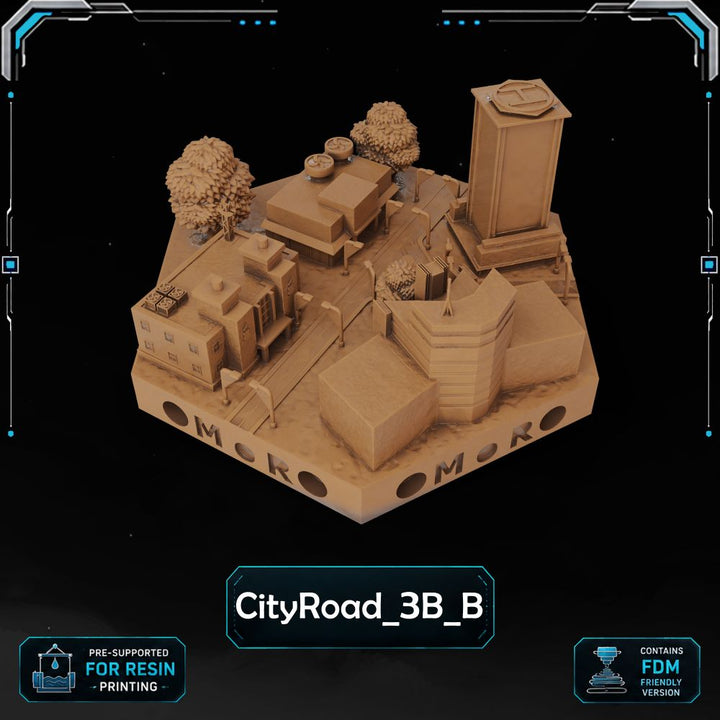 Modern City Road Tiles printable STL tile preview 18 — included tile image 18