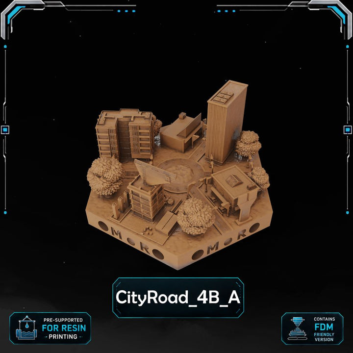 Modern City Road Tiles printable STL tile preview 21 — included tile image 21