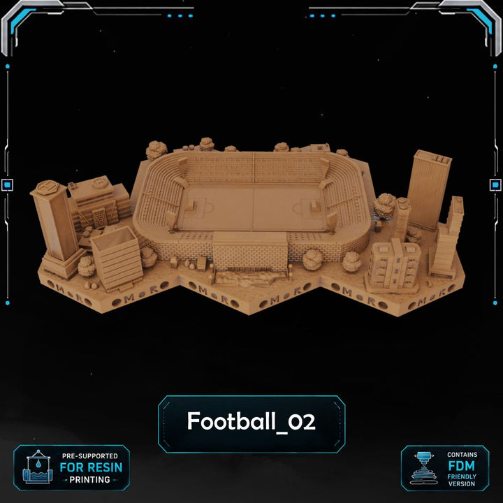 Modern FootBall Tiles printable STL tile preview 3 — included tile image 3
