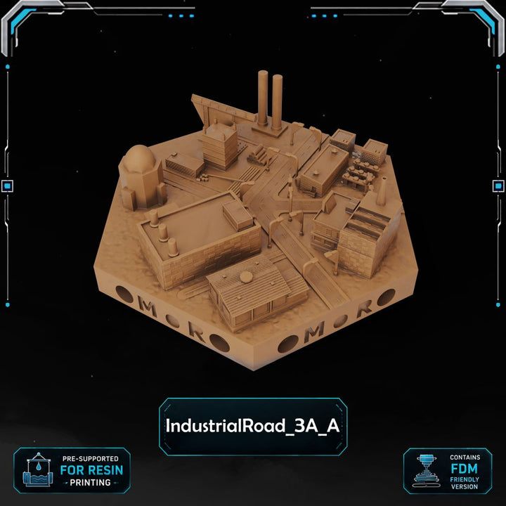 Modern Industrial Road Tiles printable STL tile preview 5 — included tile image 5