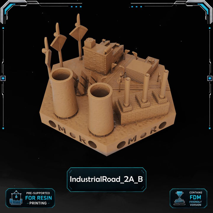 Modern Industrial Road Tiles printable STL tile preview 7 — included tile image 7