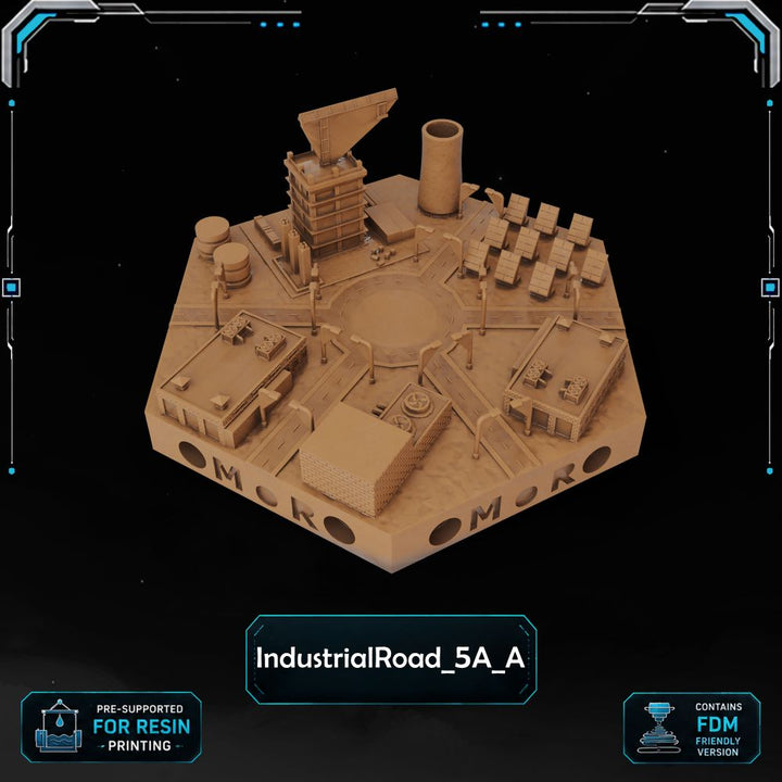 Modern Industrial Road Tiles printable STL tile preview 10 — included tile image 10