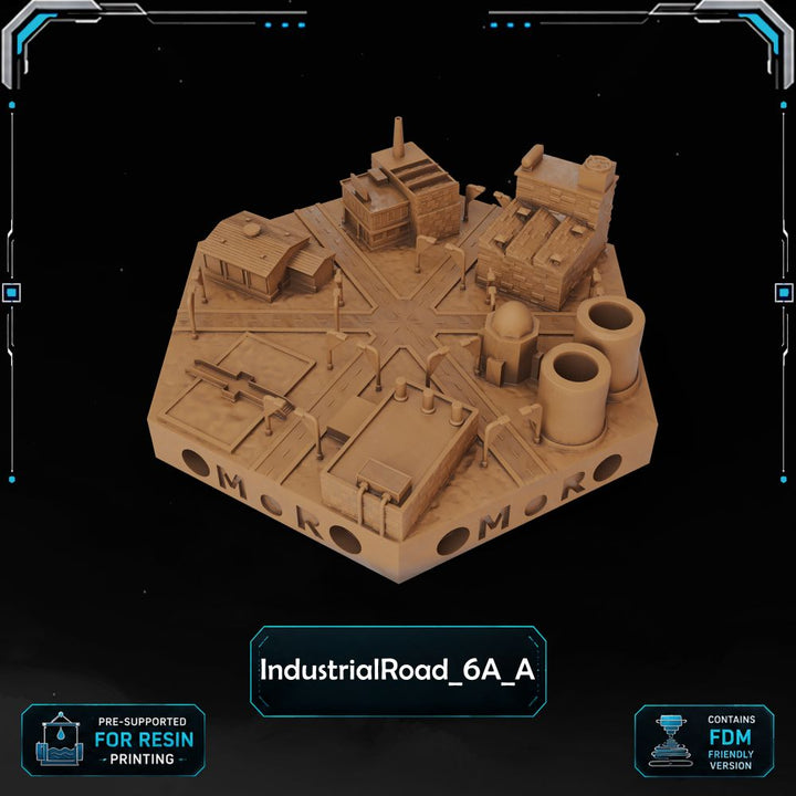 Modern Industrial Road Tiles printable STL tile preview 11 — included tile image 11