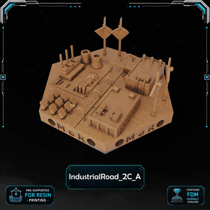Modern Industrial Road Tiles printable STL tile preview 13 — included tile image 13