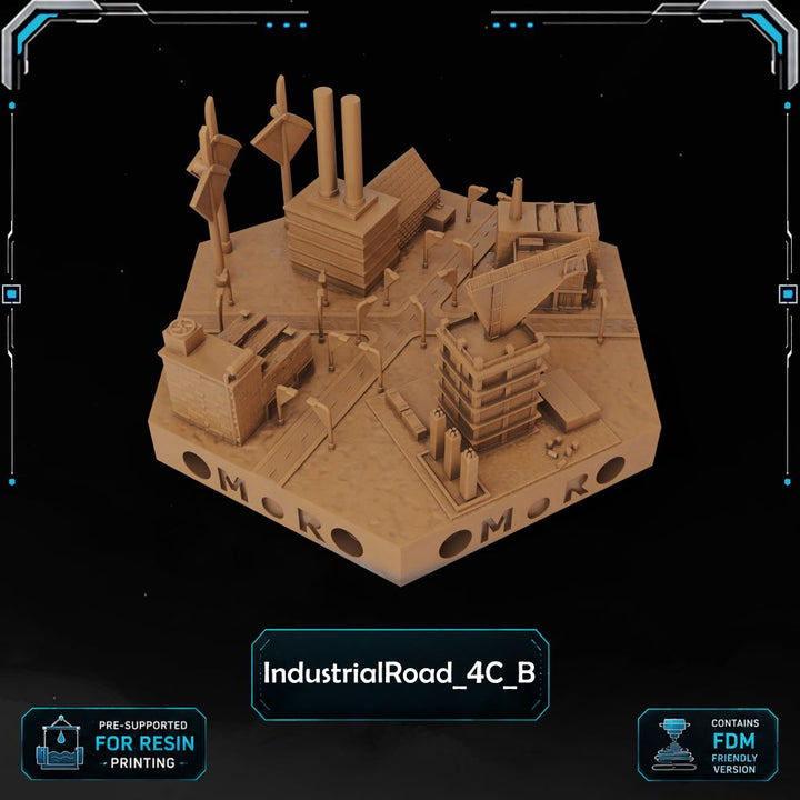 Modern Industrial Road Tiles printable STL tile preview 14 — included tile image 14