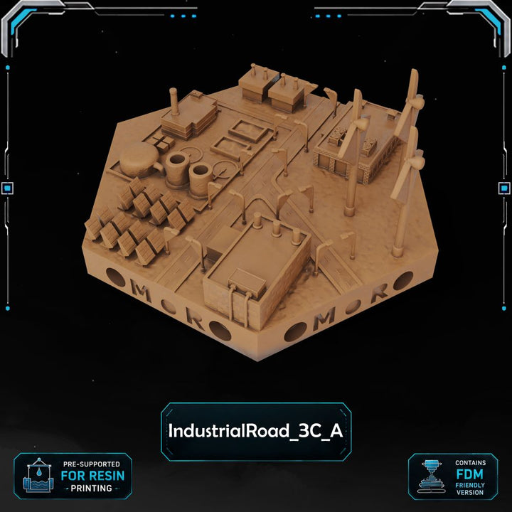 Modern Industrial Road Tiles printable STL tile preview 15 — included tile image 15