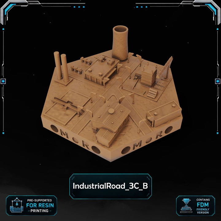 Modern Industrial Road Tiles printable STL tile preview 17 — included tile image 17