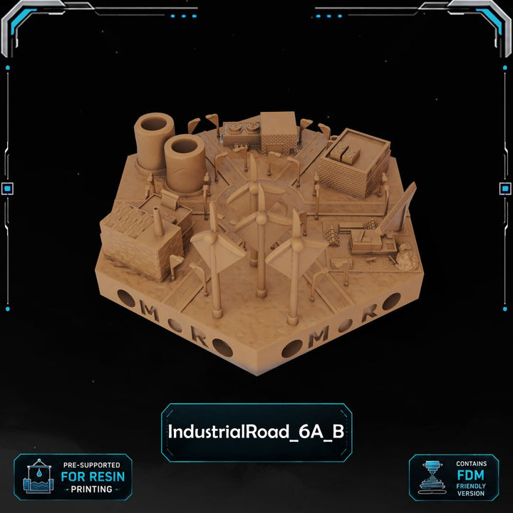 Modern Industrial Road Tiles printable STL tile preview 18 — included tile image 18