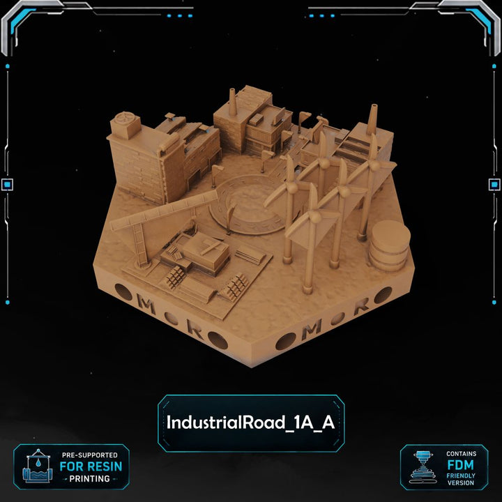 Modern Industrial Road Tiles printable STL tile preview 20 — included tile image 20