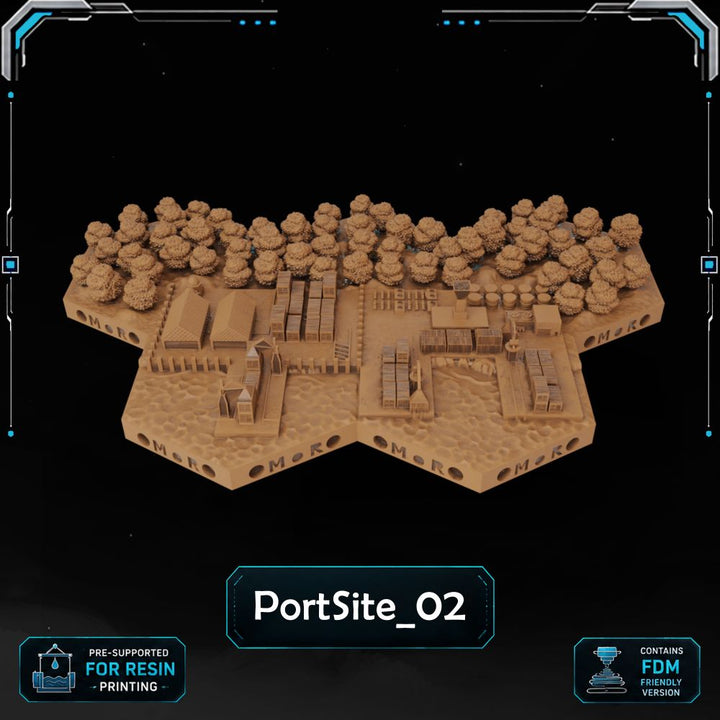 Modern PortSite Tiles printable STL tile preview 3 — included tile image 3