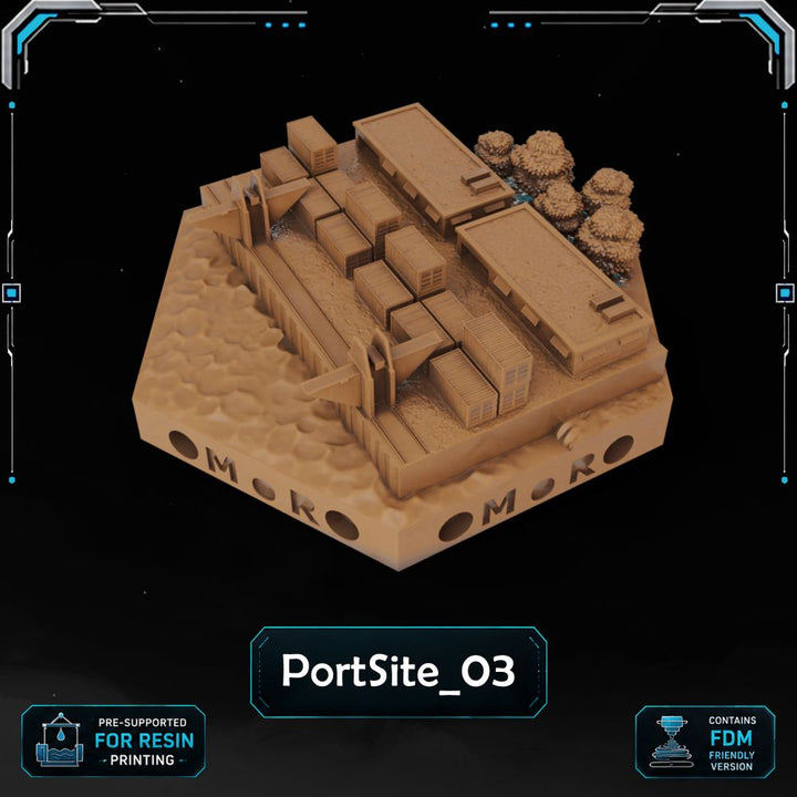 Modern PortSite Tiles printable STL tile preview 4 — included tile image 4