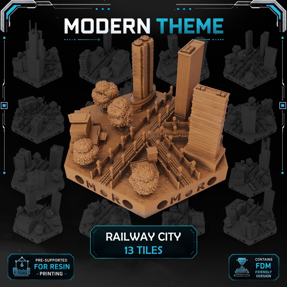 Modern Railway City Tiles