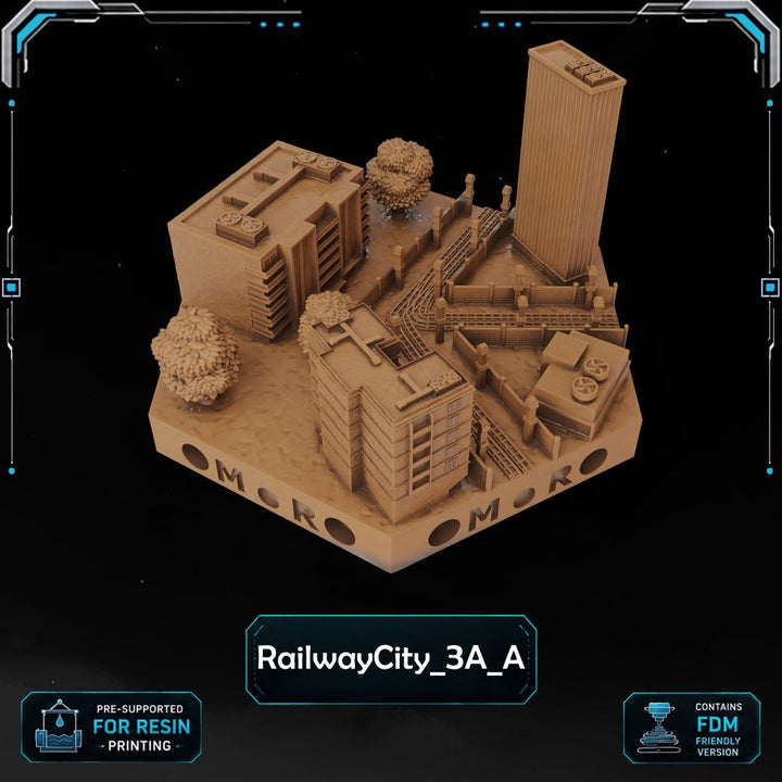Modern Railway City Tiles printable STL tile preview 2 — included tile image 2