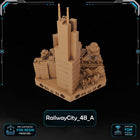 Modern Railway City Tiles printable STL tile preview 3