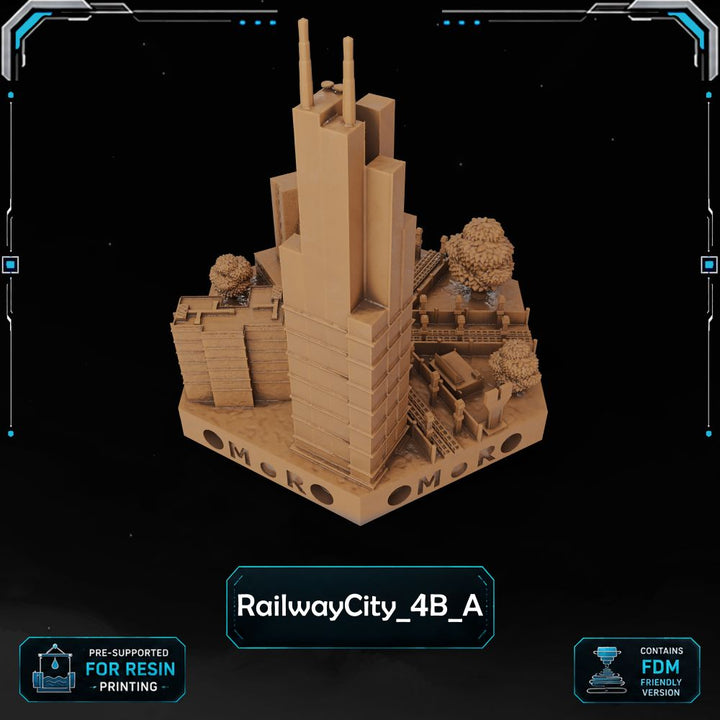 Modern Railway City Tiles printable STL tile preview 3 — included tile image 3