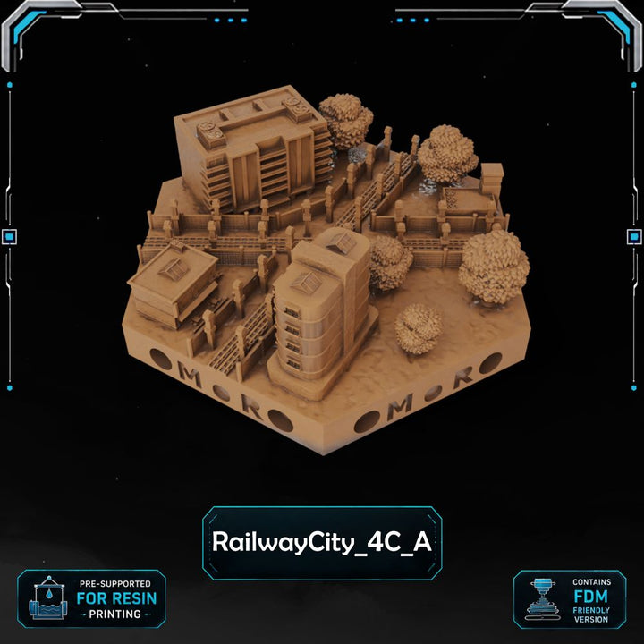 Modern Railway City Tiles printable STL tile preview 4 — included tile image 4